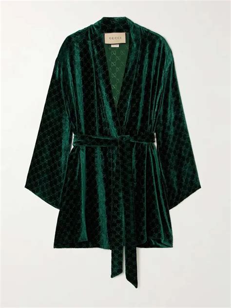 robe gucci verte|GUCCI Belted devoré.